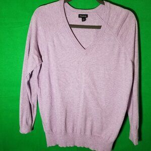 Torrid V-Neck Pullover Sweater Purple Womens Plus Size 0 Soft Comfy Warm Office